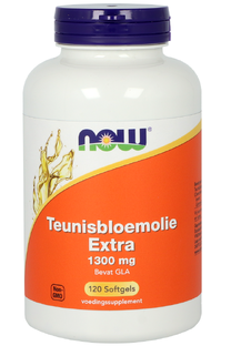 NOW Teunisbloemolie Extra 1300mg Softgels 120SG NOW Teunisbloemolie Extra 1300mg Softgels 120SG