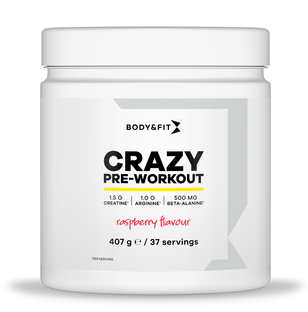 Body & Fit Crazy Pre-Workout Frambozen 407GR Body & Fit Crazy Pre-Workout Frambozen 407GR