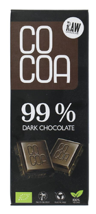 Cocoa 99% Dark Chocolate Reep 40GR Cocoa 99% Dark Chocolate Reep 40GR