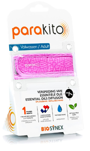ParaKito Anti-Muggen Armband Violet Volwassenen 1ST ParaKito Anti-Muggen Armband Violet Volwassenen 1ST