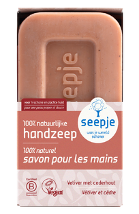 Seepje Natuurlijke Handzeep Vetiver Cederhout 120GR Seepje Natuurlijke Handzeep Vetiver Cederhout 120GR