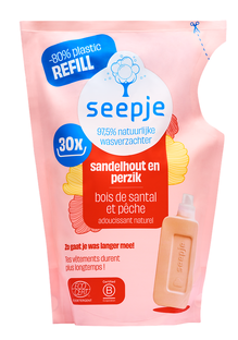 Seepje Wasverzachter Sandelhout Perzik Navulling 750ML Seepje Wasverzachter Sandelhout Perzik Navulling 750ML