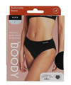 Boody Menstruatieondergoed Bikinislip Zwart Normaal/Hevig Maat L 1ST