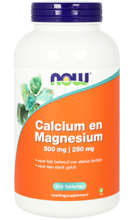 NOW Calcium en Magnesium Tabletten 250TB NOW Calcium en Magnesium Tabletten 250TB