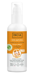 Incia Incia 100% Natural Sunscreen Lotion Family SPF 50+ | Waterproof 100ML 