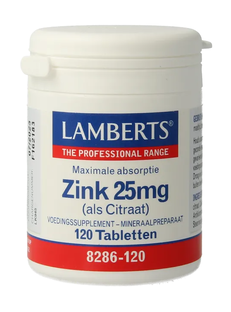 Lamberts Zink Citraat 25 mg Tabletten 120TB Lamberts Zink Citraat 25 mg Tabletten 120TB
