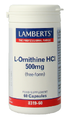 Lamberts L-ornithine 500mg Vegacapsules 60VCP Lamberts L-ornithine 500mg Vegacapsules 60VCP