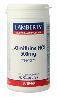 Lamberts L-ornithine 500mg Vegacapsules 60VCP Lamberts L-ornithine 500mg Vegacapsules 60VCP