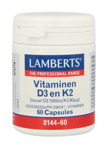 Lamberts Vitamine D3 En K2 Capsules 60CP Lamberts Vitamine D3 En K2 Capsules 60CP