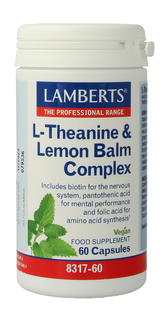 Lamberts L-Theanine & Citroenmelisse Complex Capsules 60CP Lamberts L-Theanine & Citroenmelisse Complex Capsules 60CP