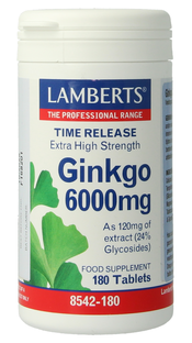 Lamberts Ginkgo 6000mg Time Release Tabletten 180TB Lamberts Ginkgo 6000mg Time Release Tabletten 180TB