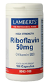 Lamberts Riboflavine 50mg Capsules 100VCP Lamberts Riboflavine 50mg Capsules 100VCP
