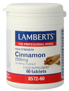 Lamberts Kaneel 2500mg Tabletten 60TB Lamberts Kaneel 2500mg Tabletten 60TB
