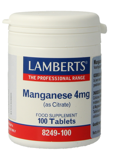 Lamberts Mangaan 4mg Tabletten 100TB Lamberts Mangaan 4mg Tabletten 100TB