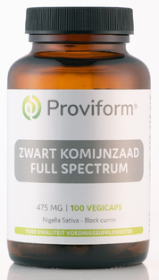 Proviform Zwart Komijnzaad Full Spectrum Capsules 100VCP Proviform Zwart Komijnzaad Full Spectrum Capsules 100VCP