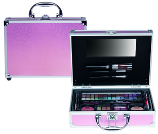 Casuelle Make-Up Koffer Roze 45-delig 1ST Casuelle Make-Up Koffer Roze 45-delig 1ST