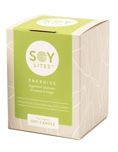 Soylites Soycandle Energise - Peppermint, Spearmint, Geranium & Ginger 220ML Soylites Soycandle Energise - Peppermint, Spearmint, Geranium & Ginger 220ML