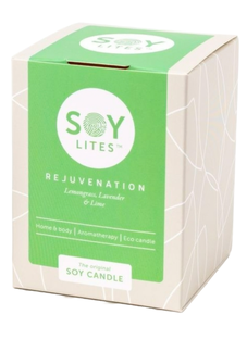 Soylites Soycandle Rejuvenation - Lemongrass, Lavender & Lime 220ML Soylites Soycandle Rejuvenation - Lemongrass, Lavender & Lime 220ML