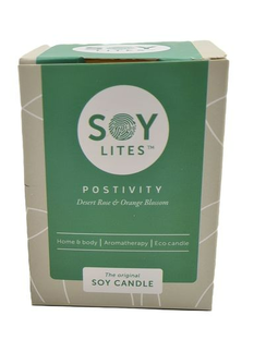 Soylites Soycandle Positivity - Desert Rose & Orange Blossom 220ML Soylites Soycandle Positivity - Desert Rose & Orange Blossom 220ML