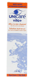 Unicare Vita+ Alles-In-Een Lenzenvloeistof Voor Zachte Contactlenzen 250ML 