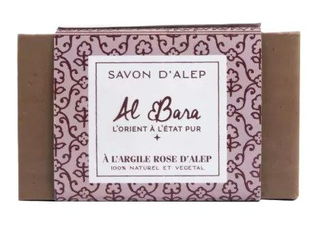 Al Bara Aleppo Zeep Pure Olijfolie & Roze Klei 150GR Al Bara Aleppo Zeep Pure Olijfolie & Roze Klei 150GR