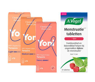 A.Vogel Menstruatie tabletten en Yoni Tampons Combi 4st A.Vogel Menstruatie tabletten en Yoni Tampons Combi 4st