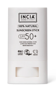 Incia 100 % Natural Sunscreen Stick SPF50+ 15GR Incia 100 % Natural Sunscreen Stick SPF50+ 15GR