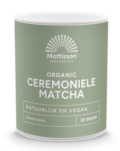 Mattisson HealthStyle Ceremoniële Matcha Poeder 35GR Mattisson HealthStyle Ceremoniële Matcha Poeder 35GR