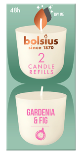 Bolsius Gardenia & Fig Candle Refills 2ST Bolsius Gardenia & Fig Candle Refills 2ST