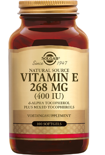 Solgar Vitamine E 268 mg/400 IU Complex Softgels 100SG Solgar Vitamine E 268 mg/400 IU Complex Softgels 100SG