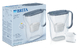 Brita Waterfilterkan Style Essential Cool Stone Blue 2,4LT Verpakking met waterfilterkan ernaast