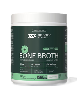 The Green Athlete Bone Broth Bio Poeder 225GR  The Green Athlete Bone Broth Bio Poeder 225GR