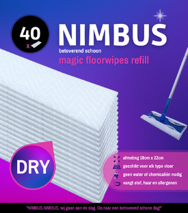 Nimbus Magic Floorwipes Refill 40ST 
