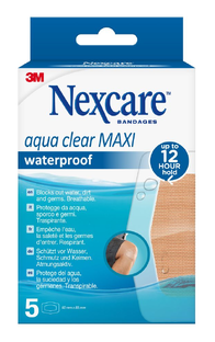 Nexcare Aqua Clear Maxi Waterproof Bandages 5ST 