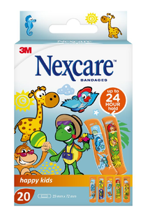 Nexcare Bandages Happy Kids 19 mm x 72 mm 20ST 