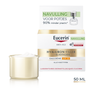 Eucerin Hyaluron-Filler + Elasticity Dagcrème SPF 30 navulling 50ML Eucerin Hyaluron-Filler + Elasticity Dagcrème SPF 30 navulling 50ML