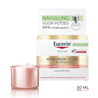 Eucerin Hyaluron-Filler + Elasticity Dagcrème Rose SPF30 Navulling 50ML Eucerin Hyaluron-Filler + Elasticity Dagcrème Rose SPF30 Navulling 50ML