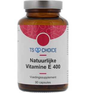 TS Choice Natuurlijke Vitamine E 400 Capsules 90CP TS Choice Natuurlijke Vitamine E 400 Capsules 90CP