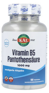 Kal Vitamine B5 Pantotheenzuur 1000MCG Tabletten 100ST 