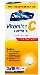 Davitamon Vitamine C + Extra D3 Bruistabletten 30TB 