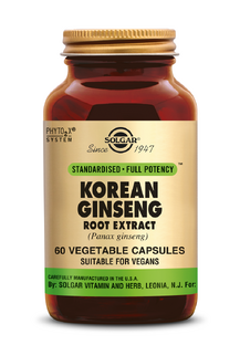 Solgar Ginseng Korean Root Extract Capsules 60VCP 