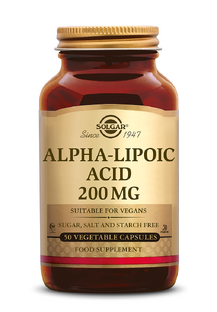 Solgar Alpha Lipoic Acid (Liponzuur) 200 mg Capsules 50VCP Solgar Alpha Lipoic Acid (Liponzuur) 200 mg Capsules 50VCP