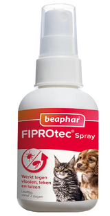 Beaphar FIPROtec Vlooien, Teken en Luizen Spray 100ML Beaphar FIPROtec Vlooien, Teken en Luizen Spray 100ML