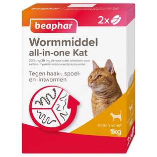 Beaphar Wormmiddel all-in-one Kat 2ST 