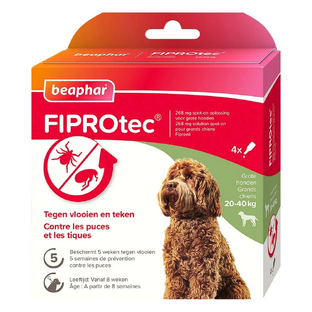 Beaphar FIPROtec tegen Vlooien en Teken Grote Honden 4ST Beaphar FIPROtec tegen Vlooien en Teken Grote Honden 4ST