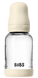 BIBS Glas Latex Slow Flow Babyfles 0+ Maanden Ivory 1ST Babyfles met dop erop