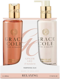 Grace Cole Ginger Lily & Mandarin Pampering Body Care Duo 600ML 
