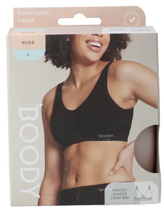 Boody Padded Shaper Crop Bra Nude L 1ST Boody Padded Shaper Crop Bra Nude L 1ST