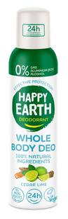 Happy Earth Whole Body Deo Spray Cedar Lime 100ML 