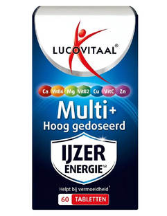 Lucovitaal Multi+ IJzer Energie Tabletten 60TB Lucovitaal Multi+ IJzer Energie Tabletten 60TB